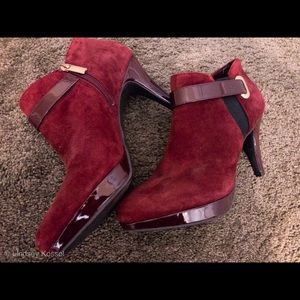 Bandolino red wine booties